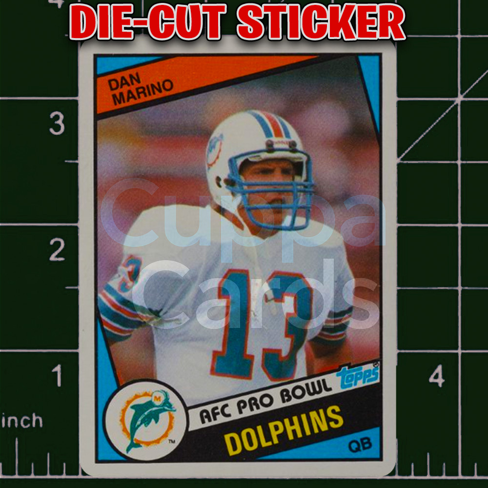 Dan Marino, 1984 Topps Pro Bowl Rookie Card RC #123 | Die-Cut Replica Sticker