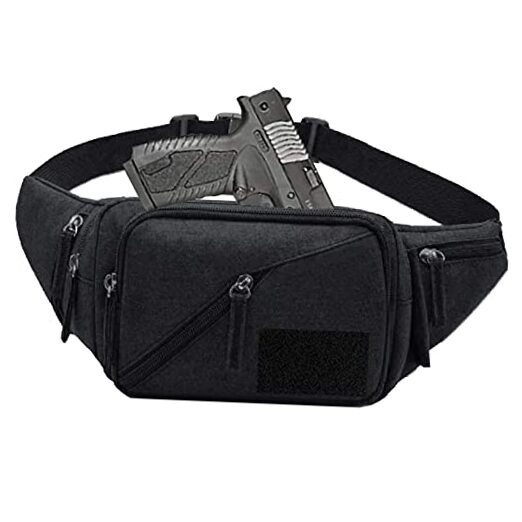 Concealed Carry Pistol Waist bag Tactical Conceal Carry Pistol Bag Fanny Black
