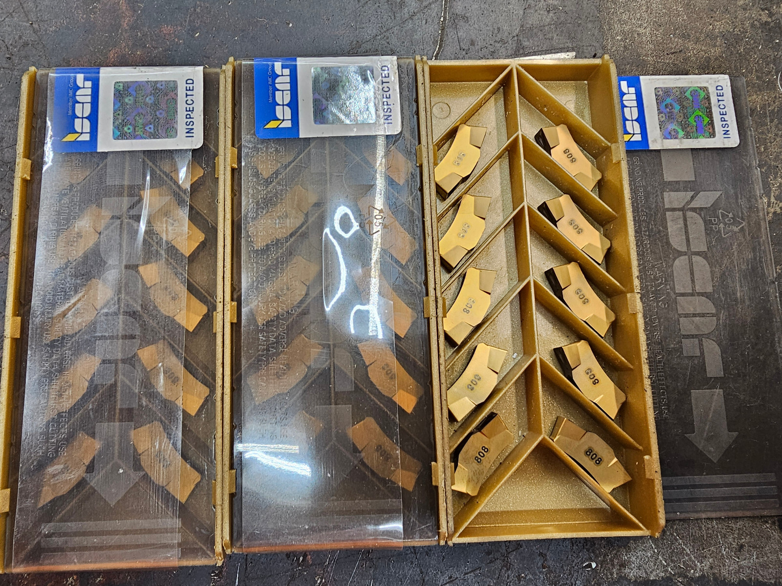 Qty 10 Iscar TGMF 404 6450114 IC808 Grade Carbide Inserts