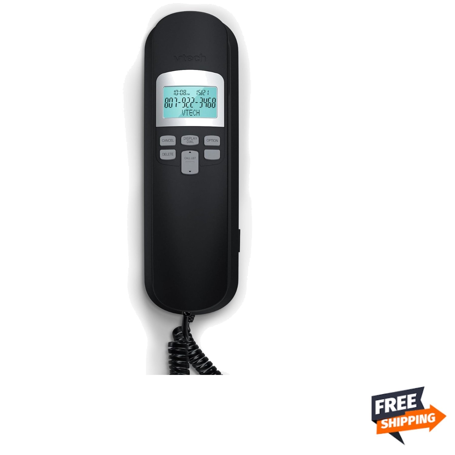 Modern CD1113 Corded Phone with Flash & Adjustable Volume - Ideal for Home