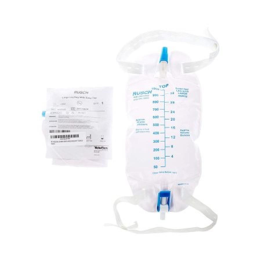Teleflex Easy Tap Urinary Leg Bag 950 mL Vinyl Anti-Reflux Valve Sterile 1 Ct