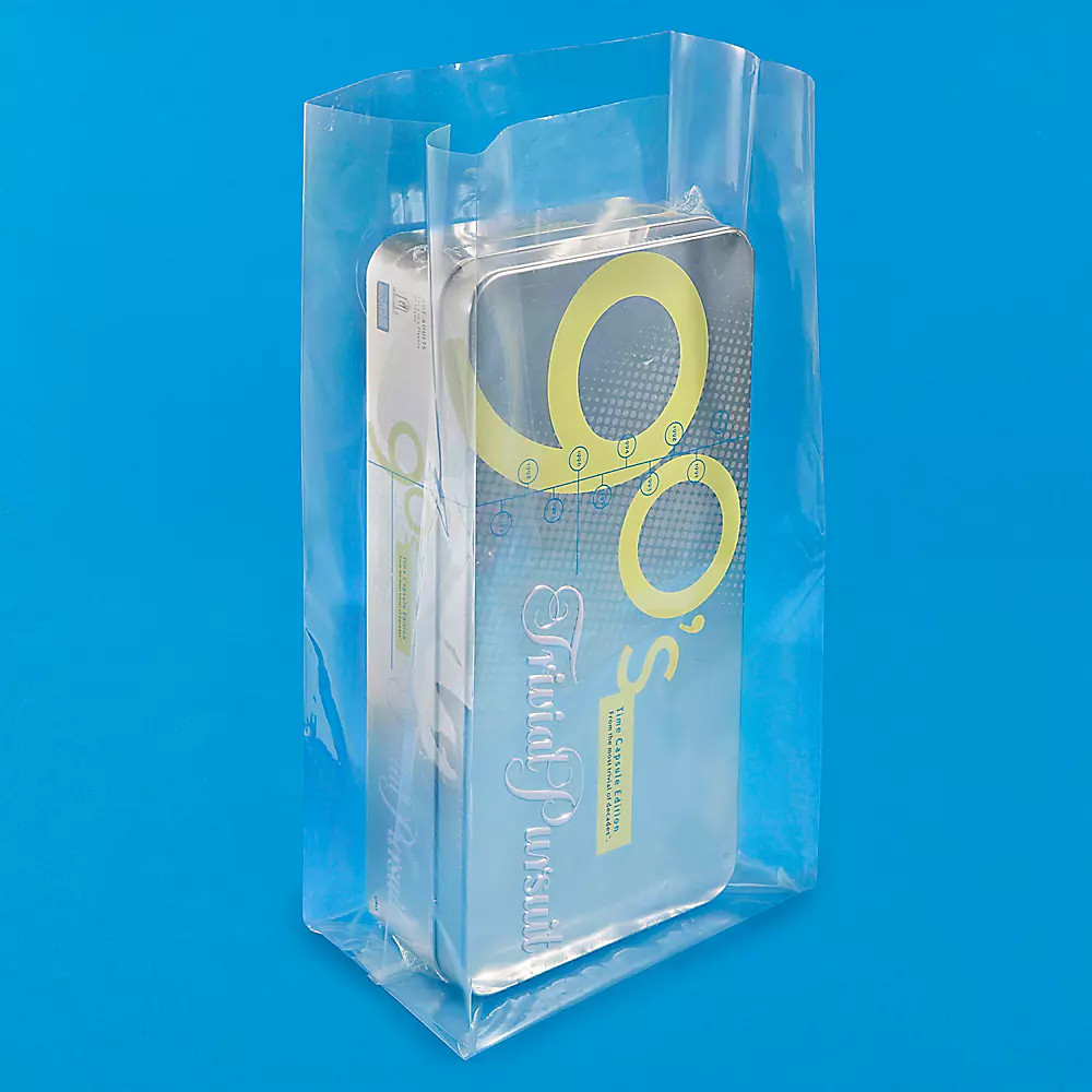 Pack of 500 10 x 6 x 22" 3 Mil Gusseted Poly Bags