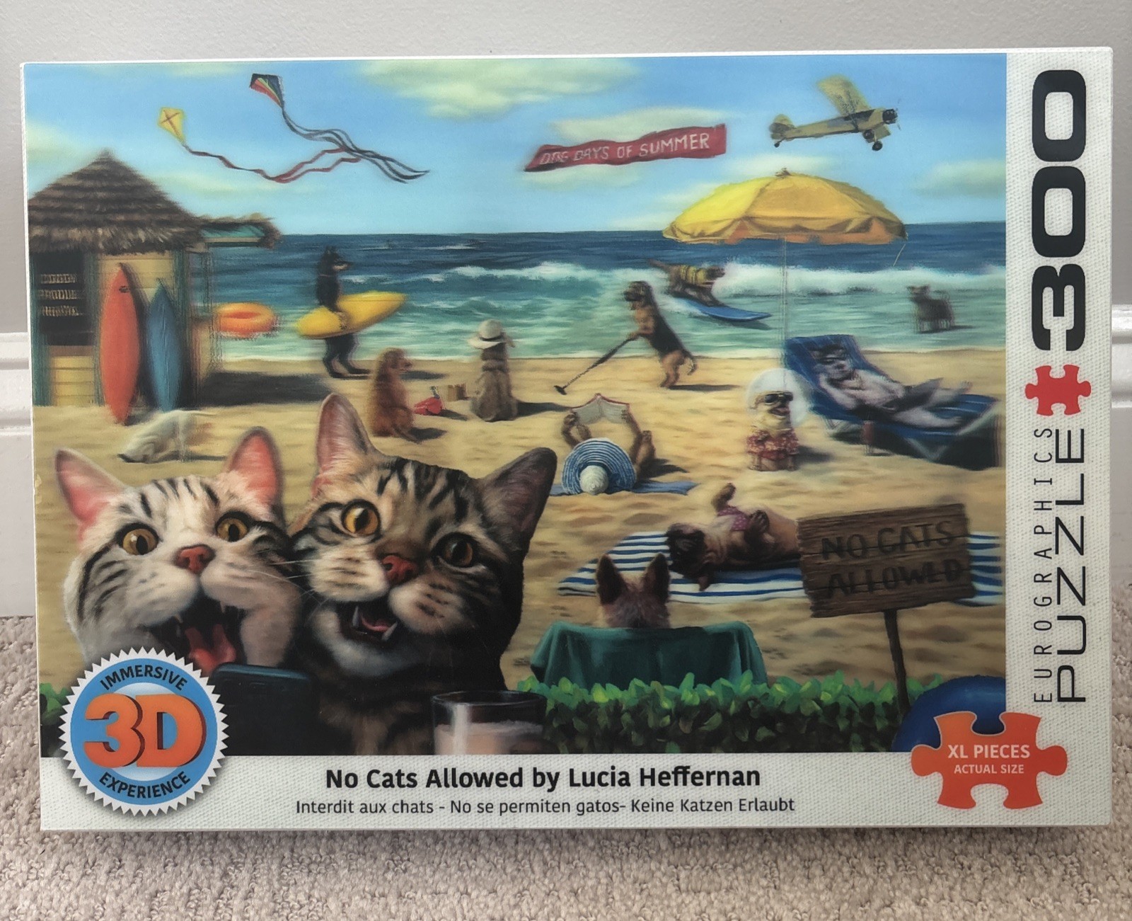 3D Jigsaw Puzzle 300 Piece No Cats Allowed By Lucia Jefferson Immersive 3D
