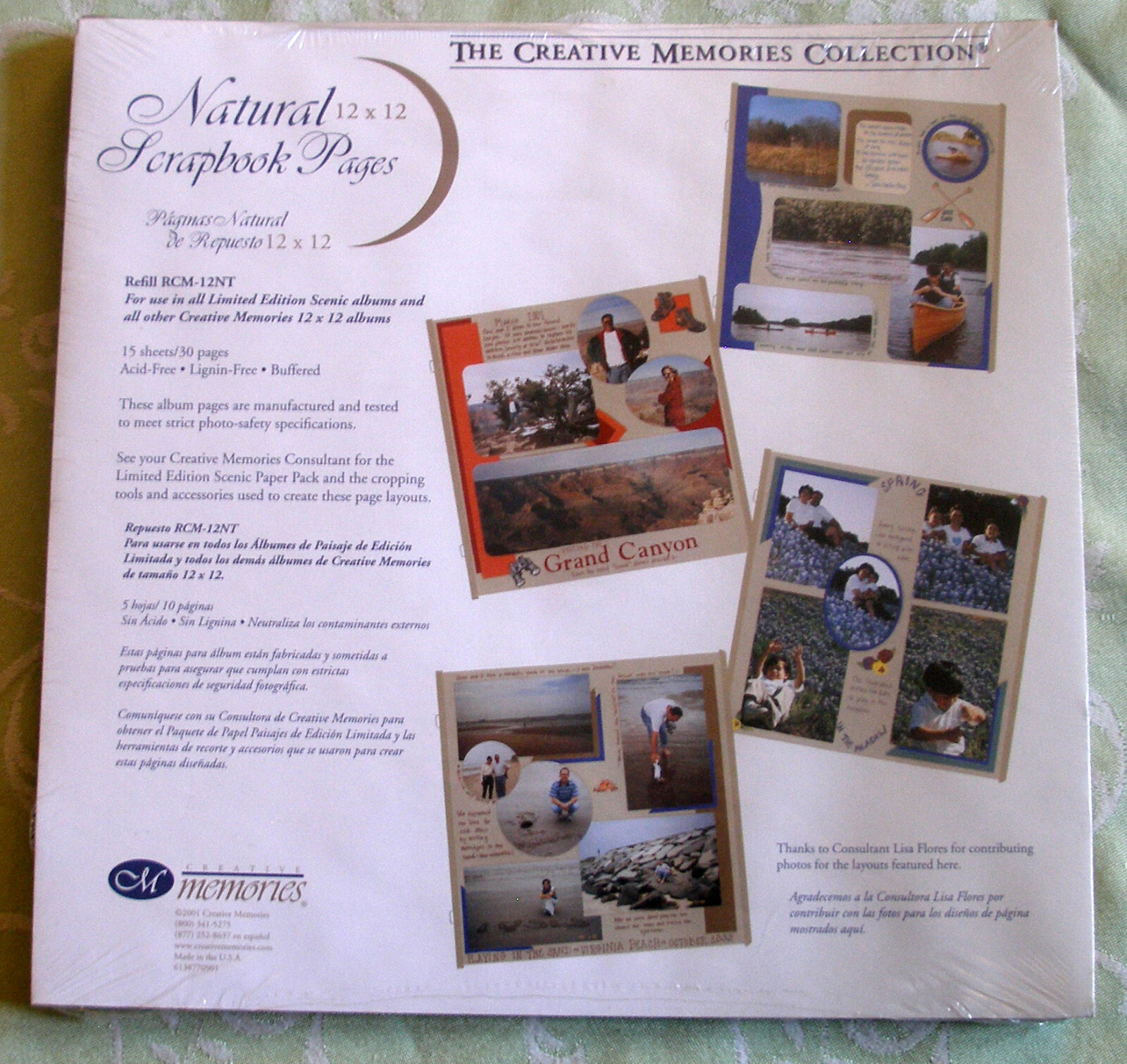 Creative Memories 12 x 12 Natural Scrapbook Pages refill RCM-12NT NIP Old Style