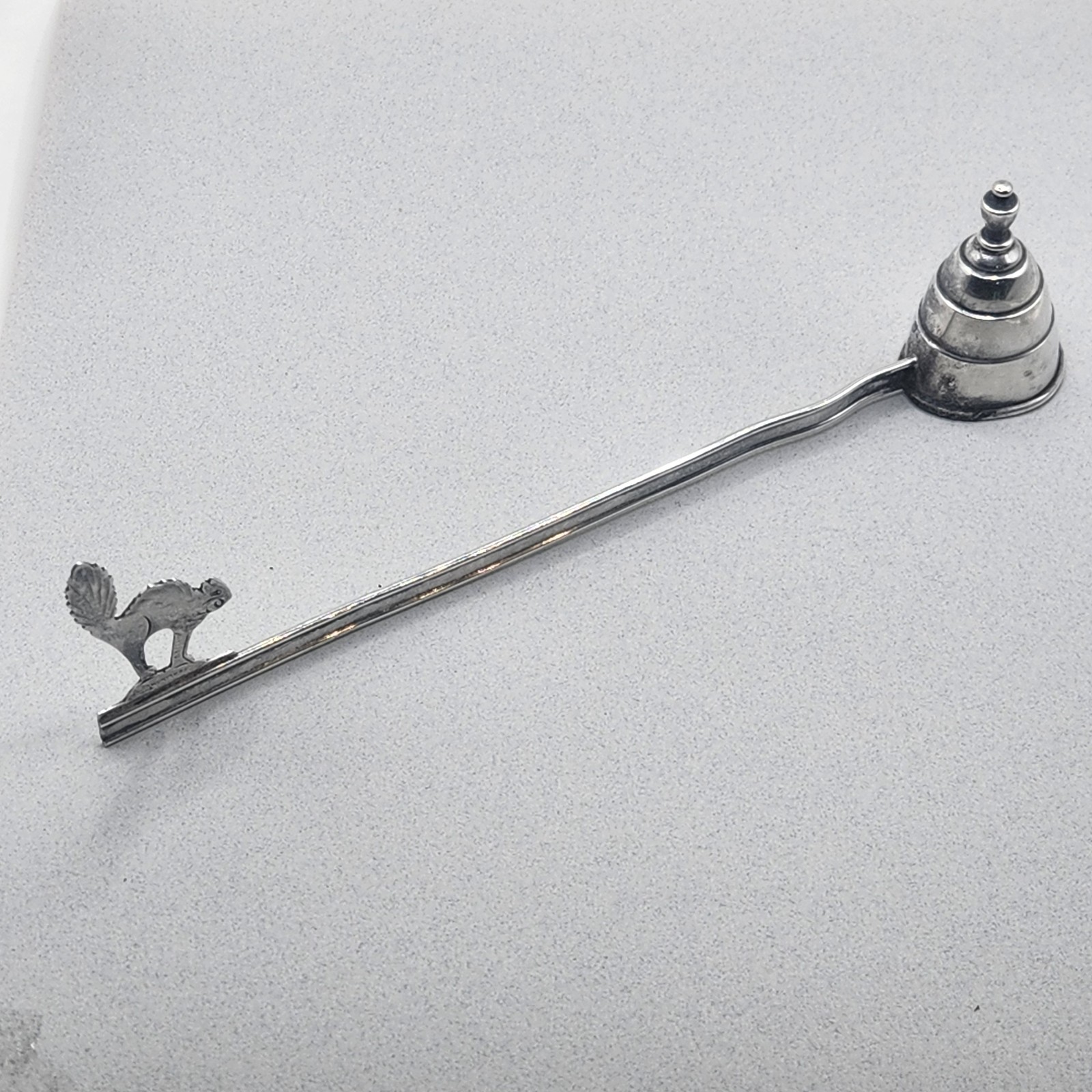 Rare Vintage Webster Sterling Squirrel Handle Candle Snuffer 7"