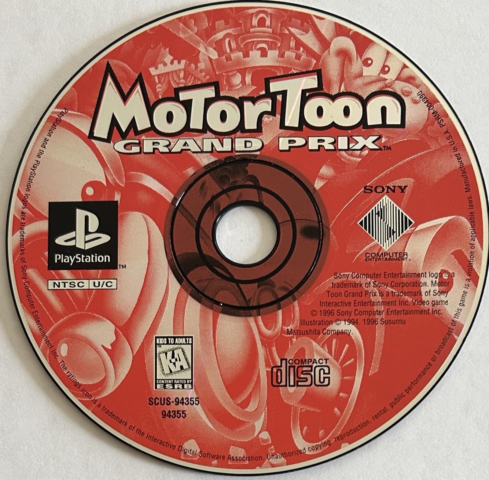 Motor Toon Grand Prix (Sony PlayStation 1, PS1) DISC ONLY | NO TRACKING | M2133