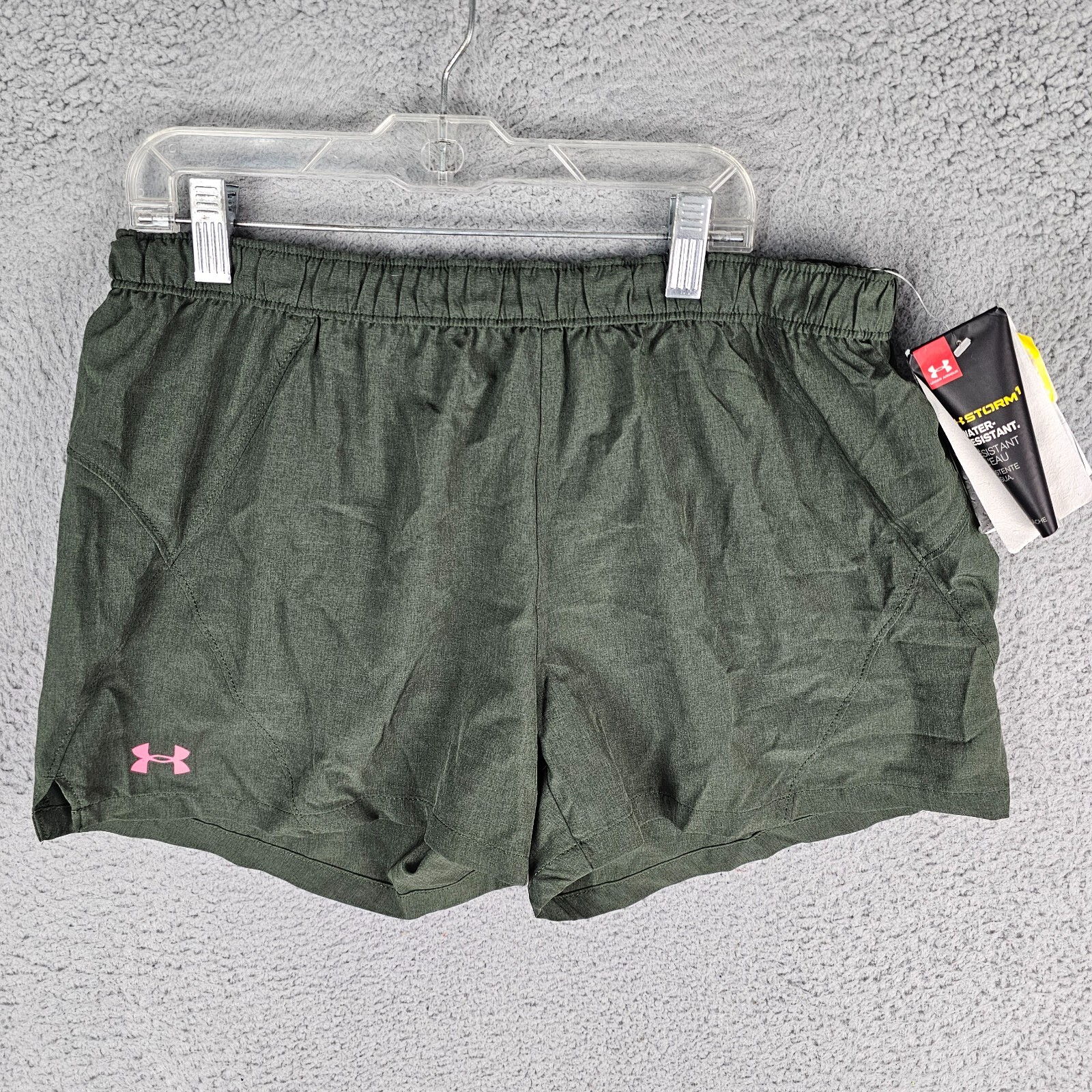 Under Armour Womens Whisp Running Athletic Casual Shorts Medium 1271607 Storm1