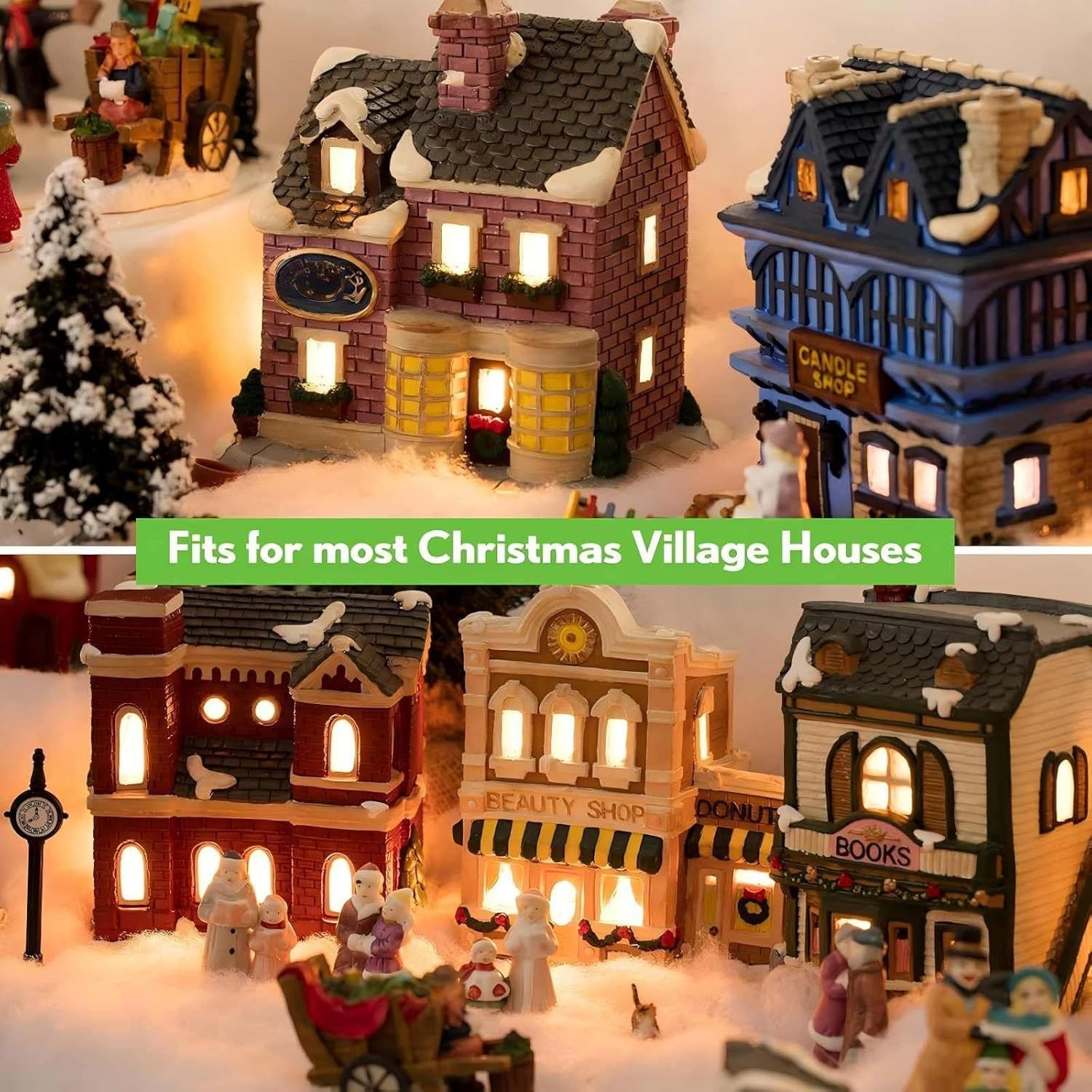 2 Pieces Accessory Cord with One LED Light Bulb Lamp Kit, 6Ft Christmas Village