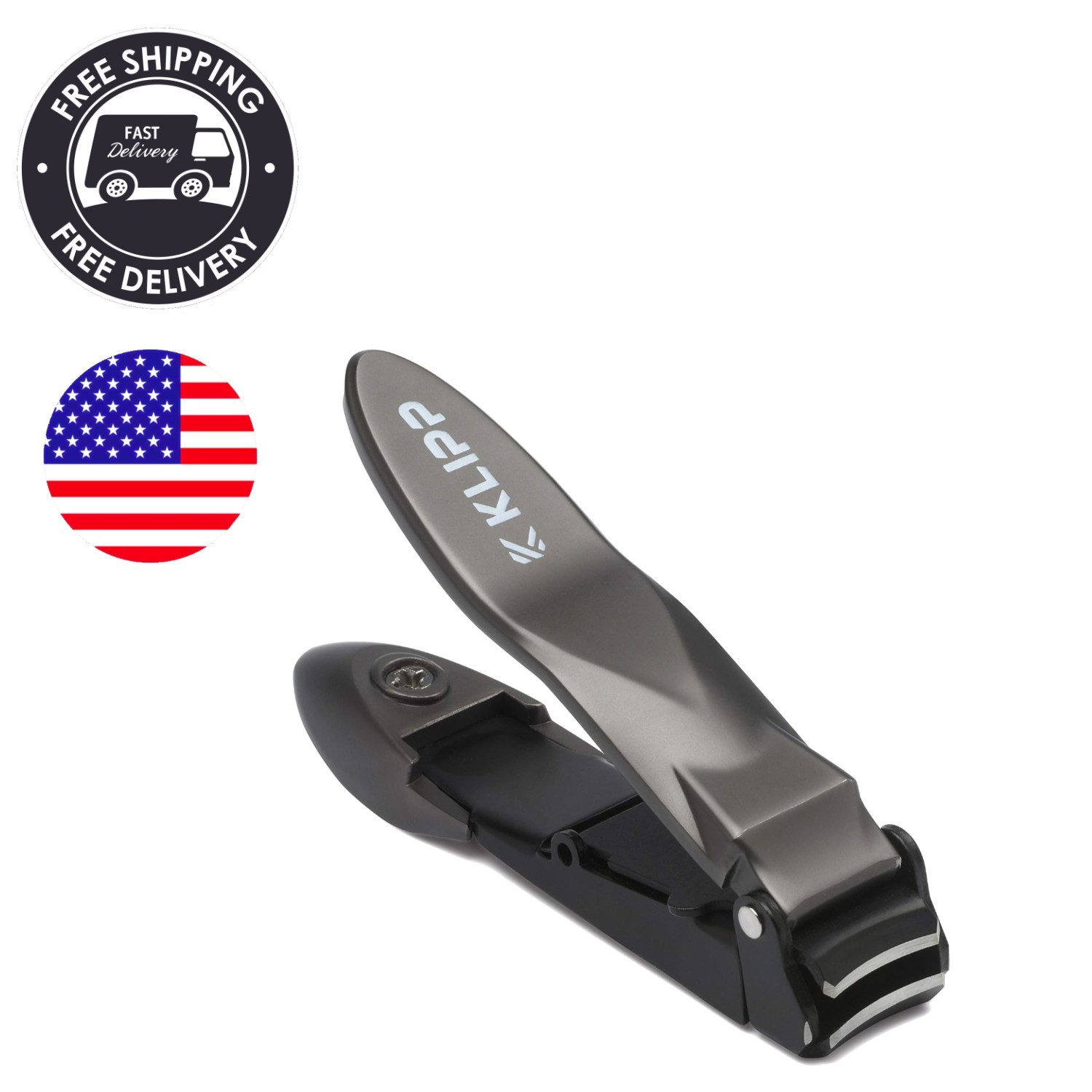 Razor-Sharp Men's Nail Clippers: Ergonomic Design with Catcher & Travel Pouch