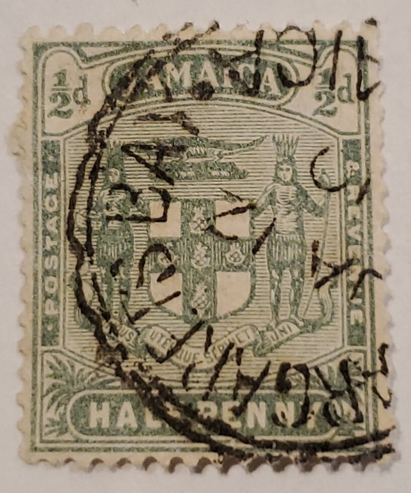 Jamaica British Colonies Stamp ST. MARGARET'S BAY Postmark on Half Penny   -Used