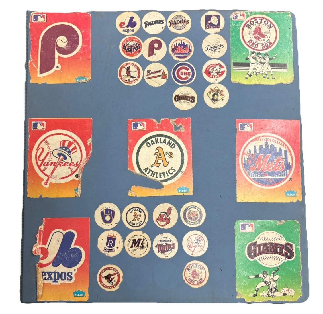 58 Page Binder Lot of Vintage 1990s MLB Baseball Trading Cards Fleer Pinnacle