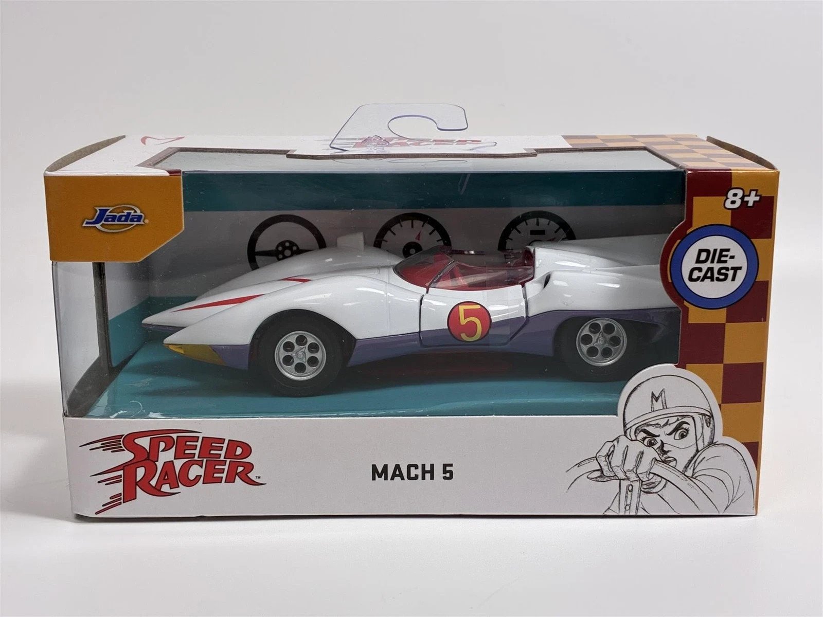 JADA TOYS 1:32 DIE CAST AUTO MACH 5 SPEED RACER WHITE ART 35882