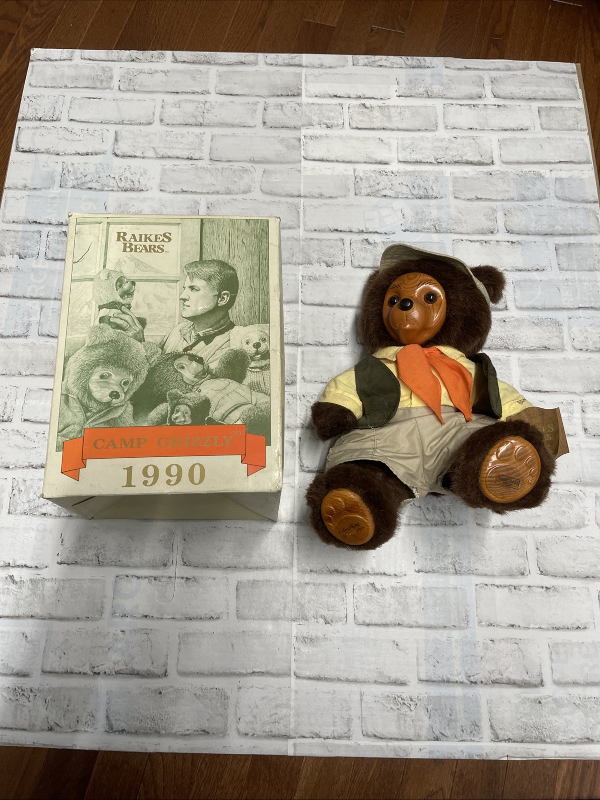 Applause Raikes Bears Camp Grizzly Jeremy 1990 Original Box Vintage Vtg Rare