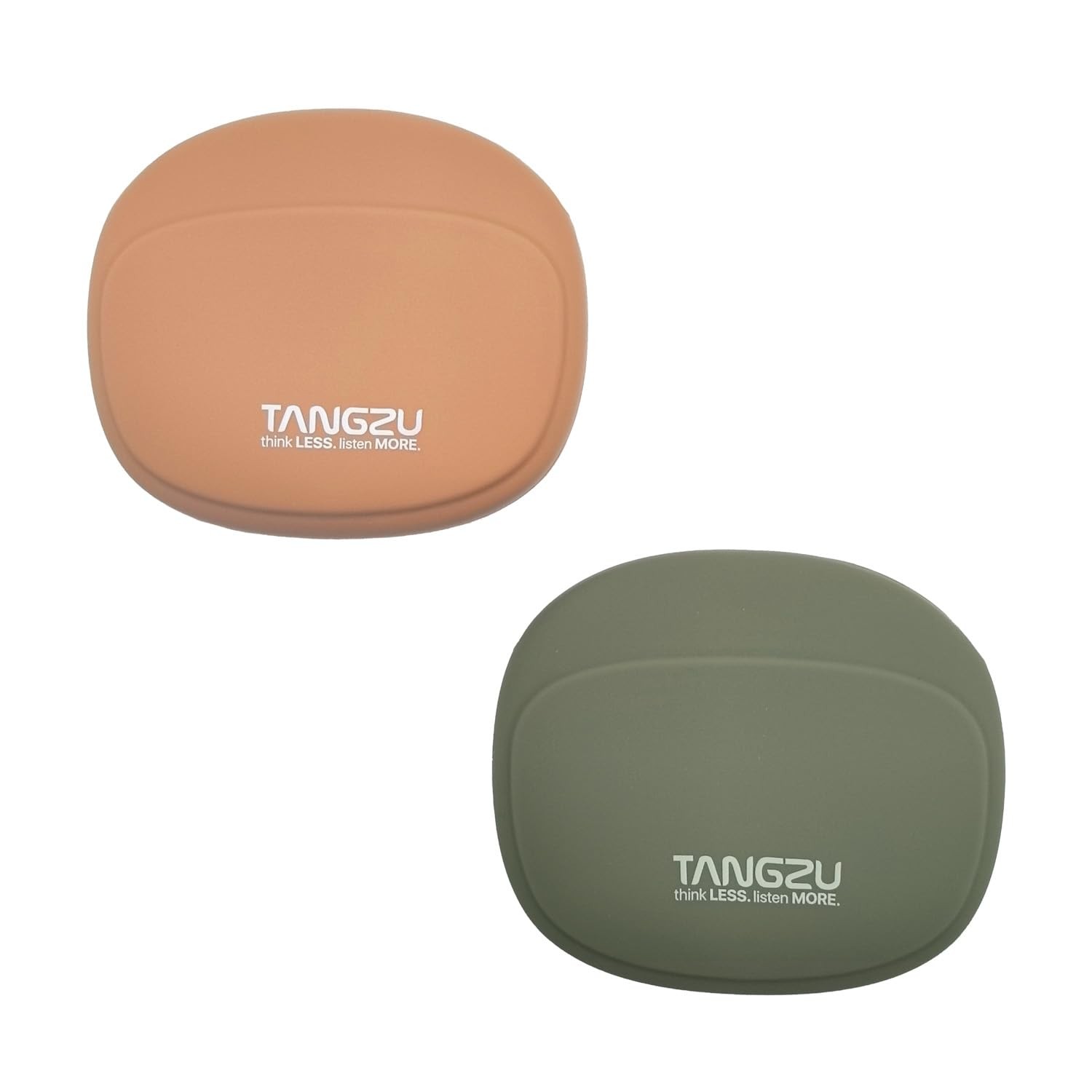 TANGZU Silicone Headphone Organizer, Data Cable Storage Case, Brown-Green 