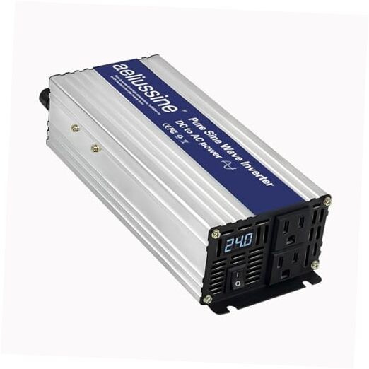 800W Pure Sine Wave Inverter-24V DC to 110V 120V AC Power 800W 24V Silver