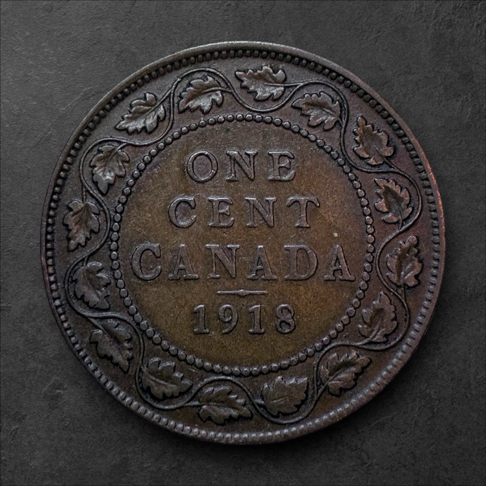 1918 🇨🇦 Canada George V - Large One Cent -Penny - Free Shipping!