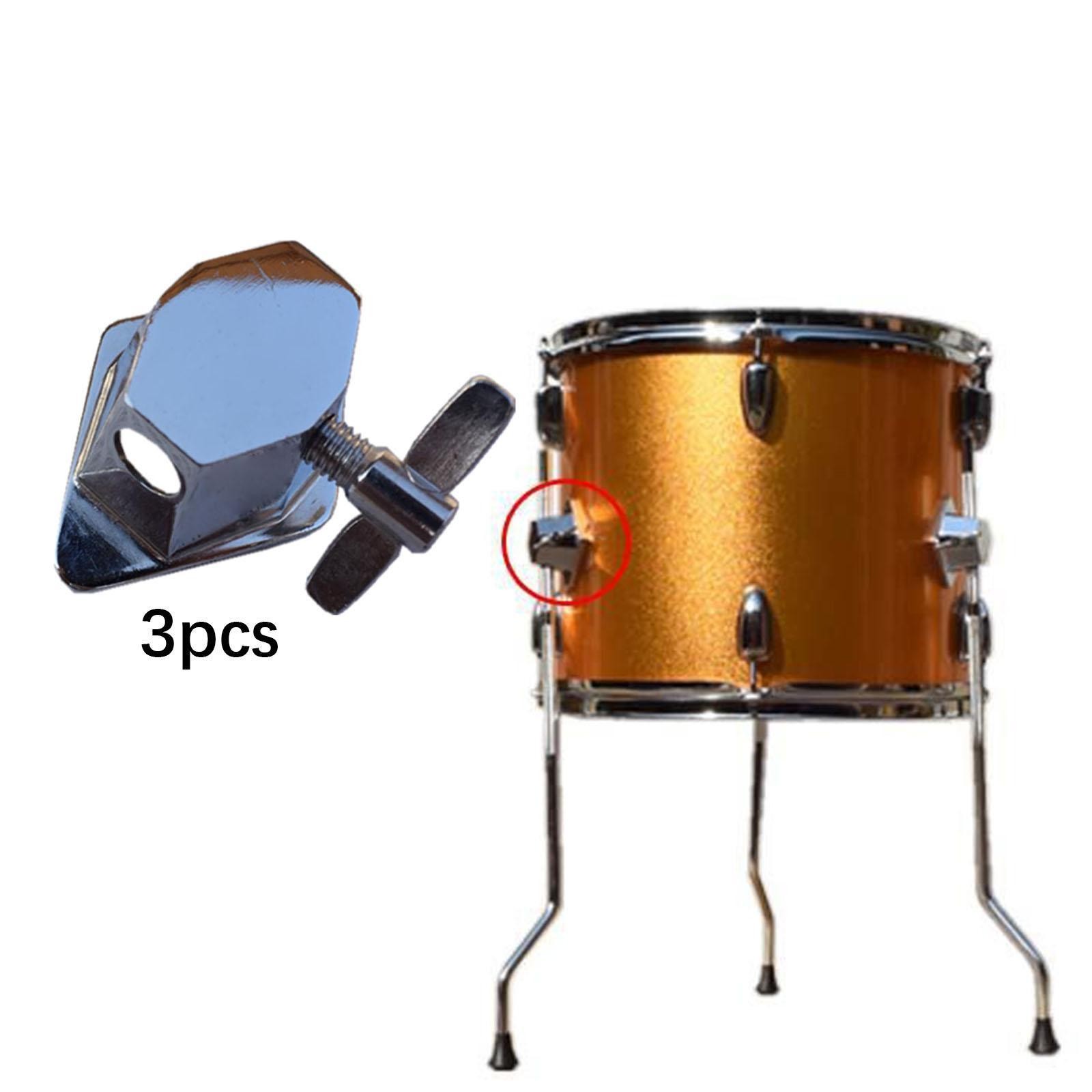 3x Floor Tom Drum Leg Bracket Mount Replacement Metal Base Practical for