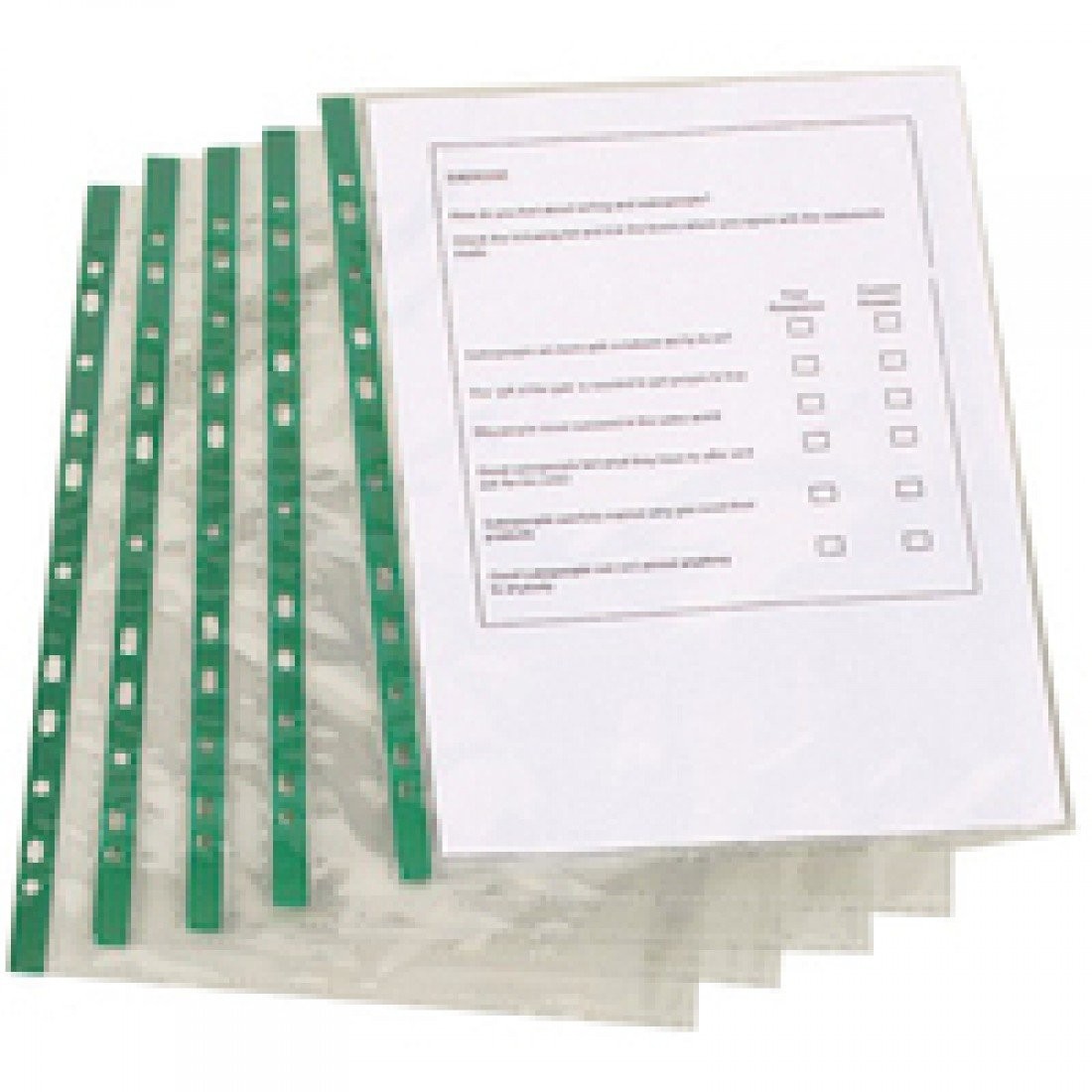 Q-Connect Punched Pocket Glass Clear - 100 Pack