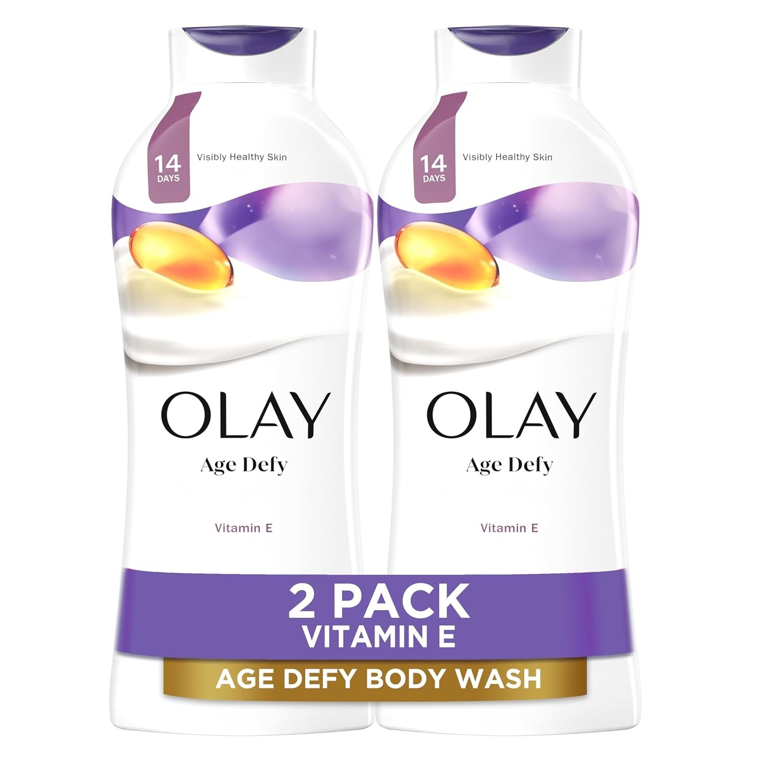 Olay Age Defying Body Wash Vitamin E 24Hr Moisture B3 Complex 22oz 2 Pack