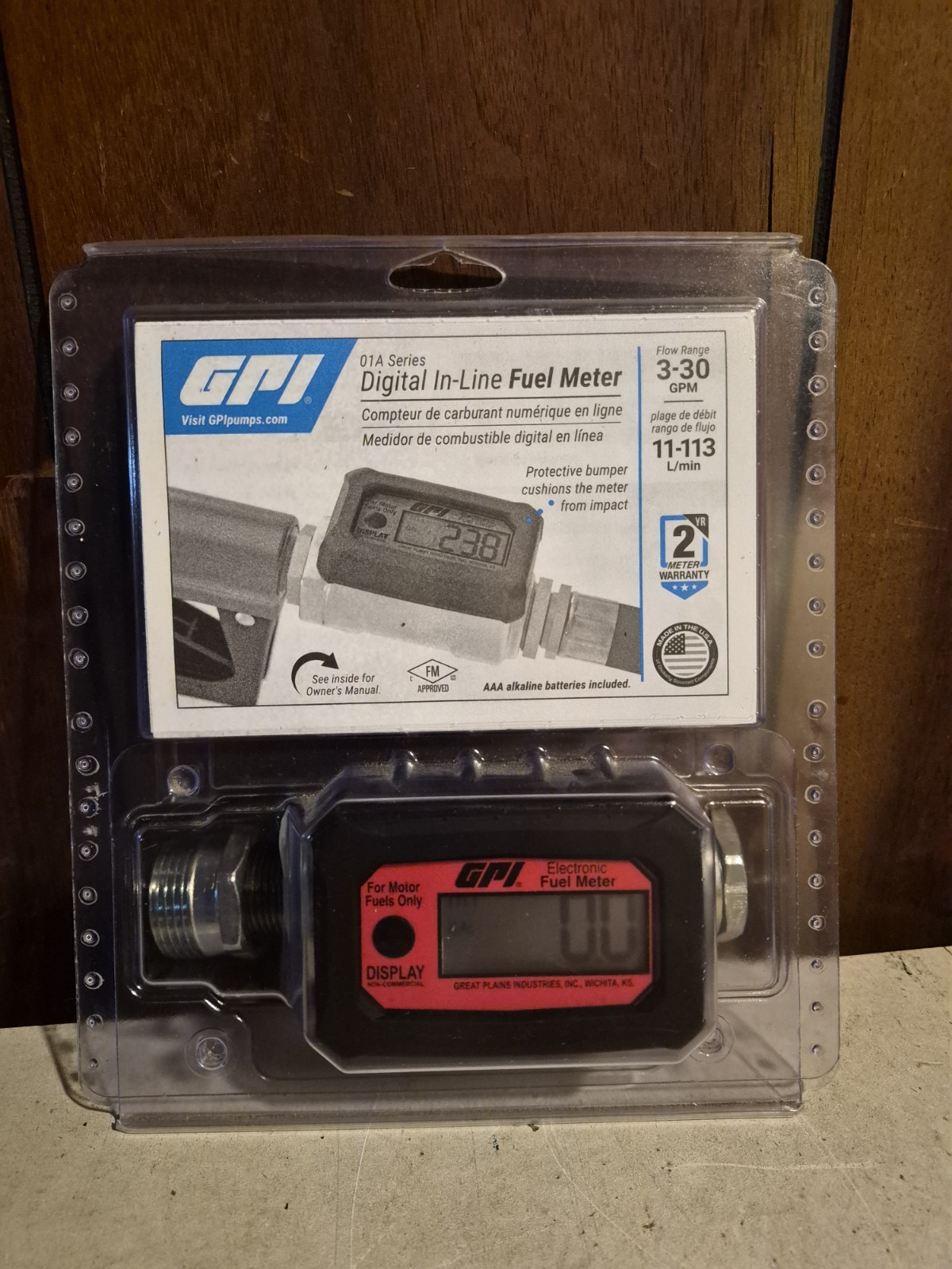 GPI Aluminum Turbine Fuel Flowmeter (113255-1)