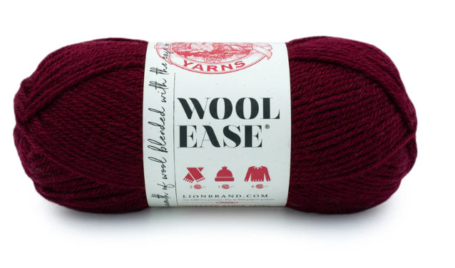 Lion Brand Wool-Ease Yarn #089 Tawny Port (Burgundy/Wine)- NEW (Lot of 2 skeins)