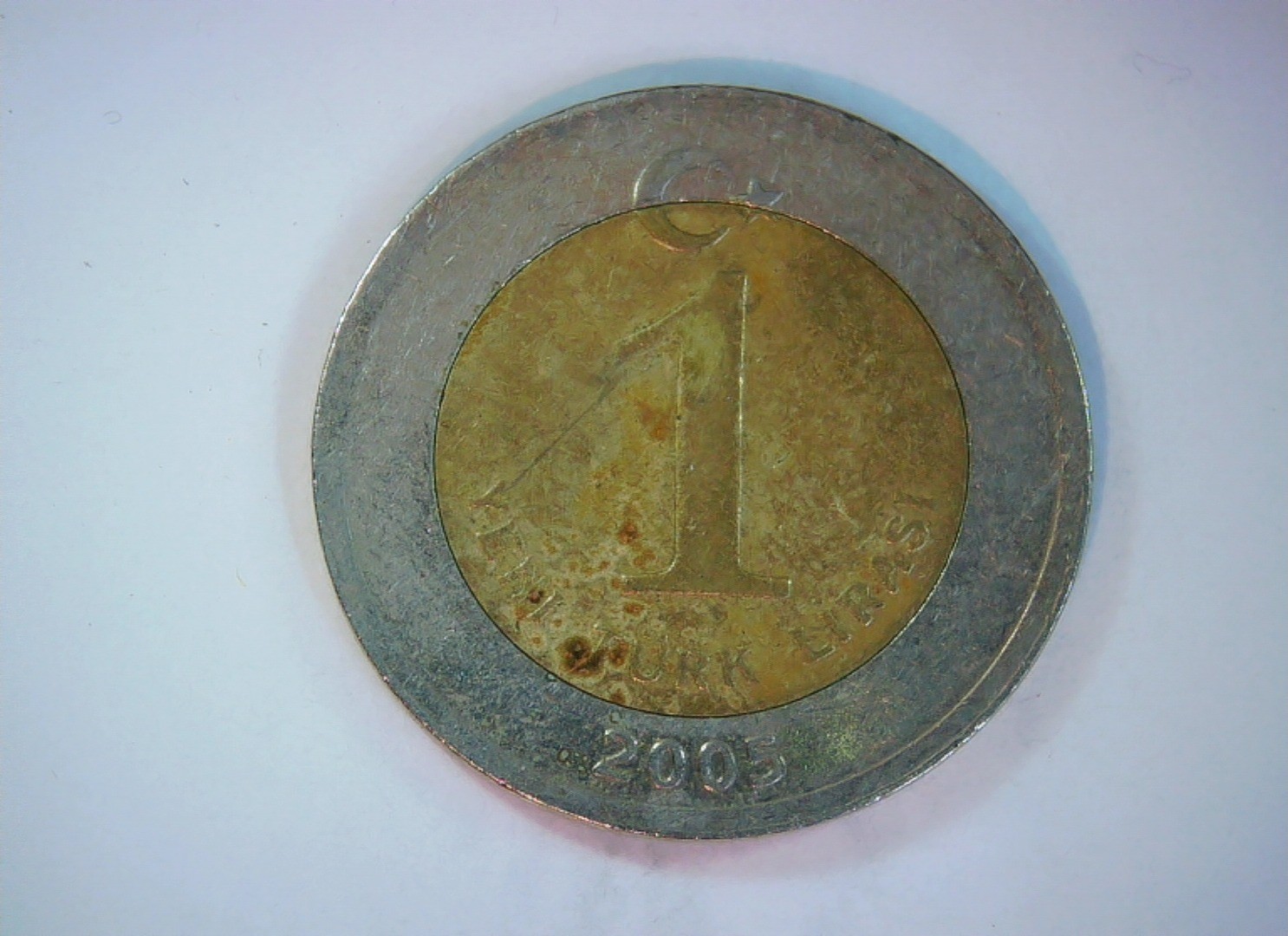 Turkey 2005 1 Lira Republic of Turkey 1 Yeni Lira (bimetallic) Coin