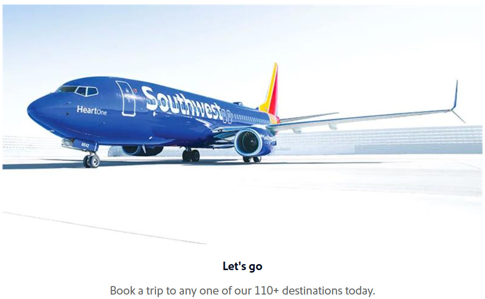 Southwest Airlines flight credit of $93.27