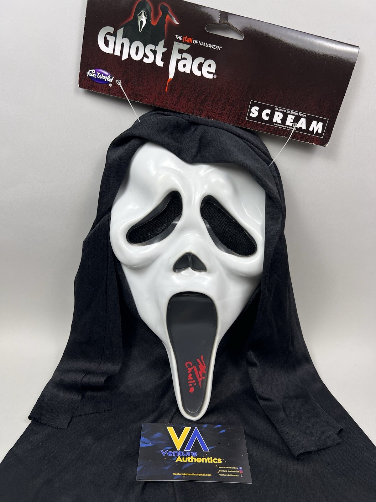 Rory Culkin Signed Ghost Face Fun World Scream Mask w/ JSA WITNESS COA