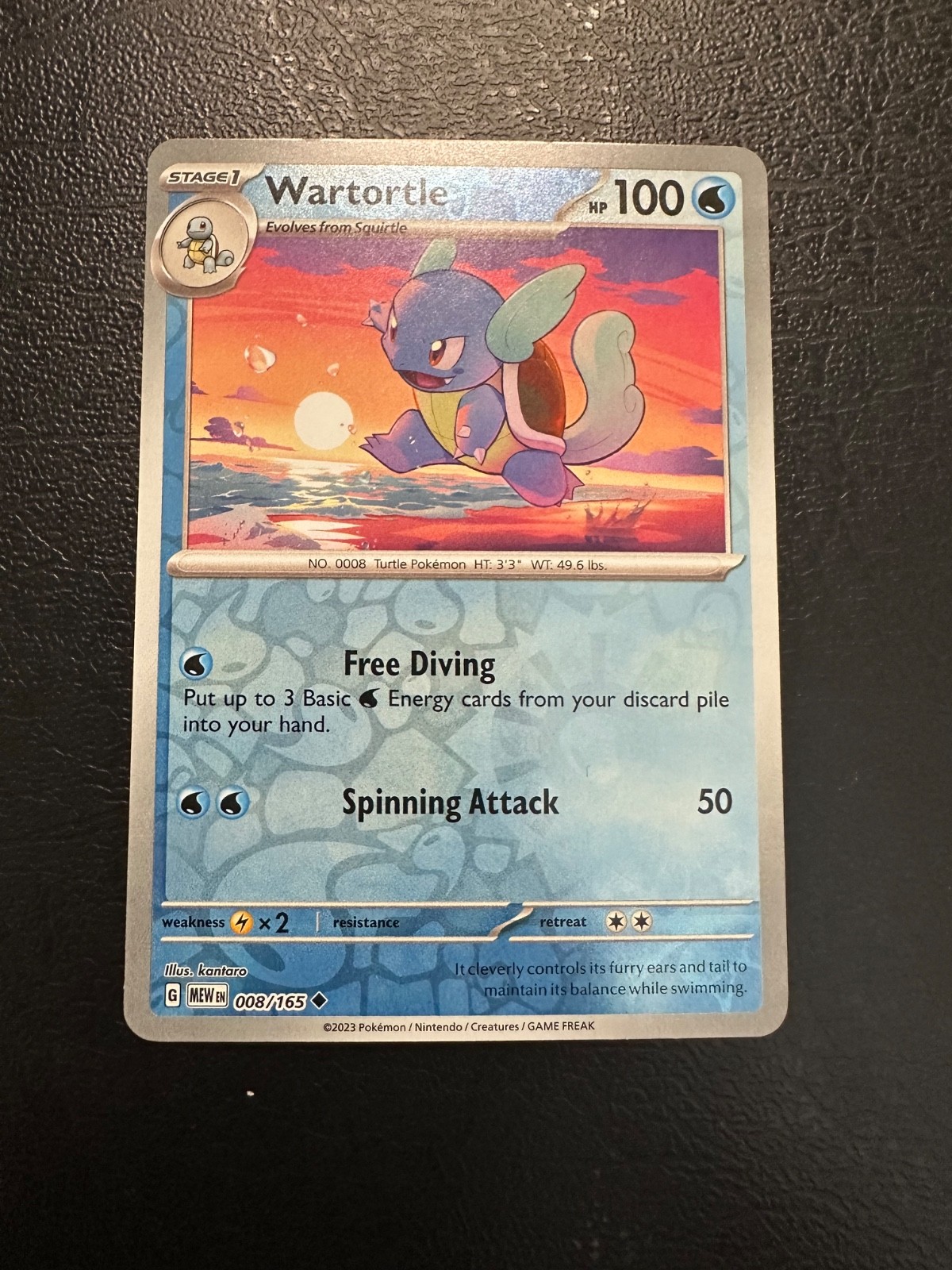 Pokemon 2023 TCG- Wartortle 008/165 - Reverse Holo - 151