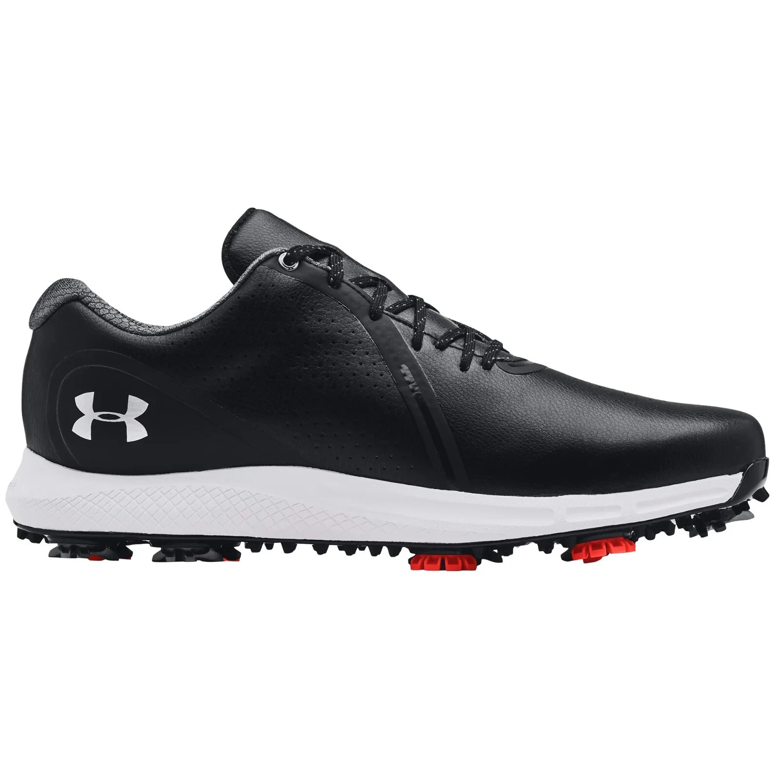 Men's Under Armour UA Charged Black Golf Shoes 3 Size 9 New