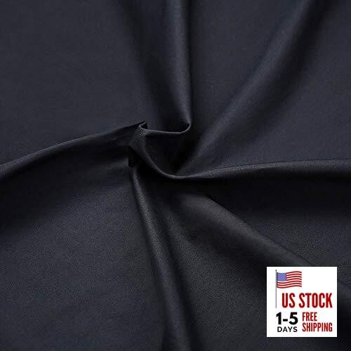 Master FAB -Black 100% Cotton Fabric by The Yard for Sewing Black Solid-1y*1pcs