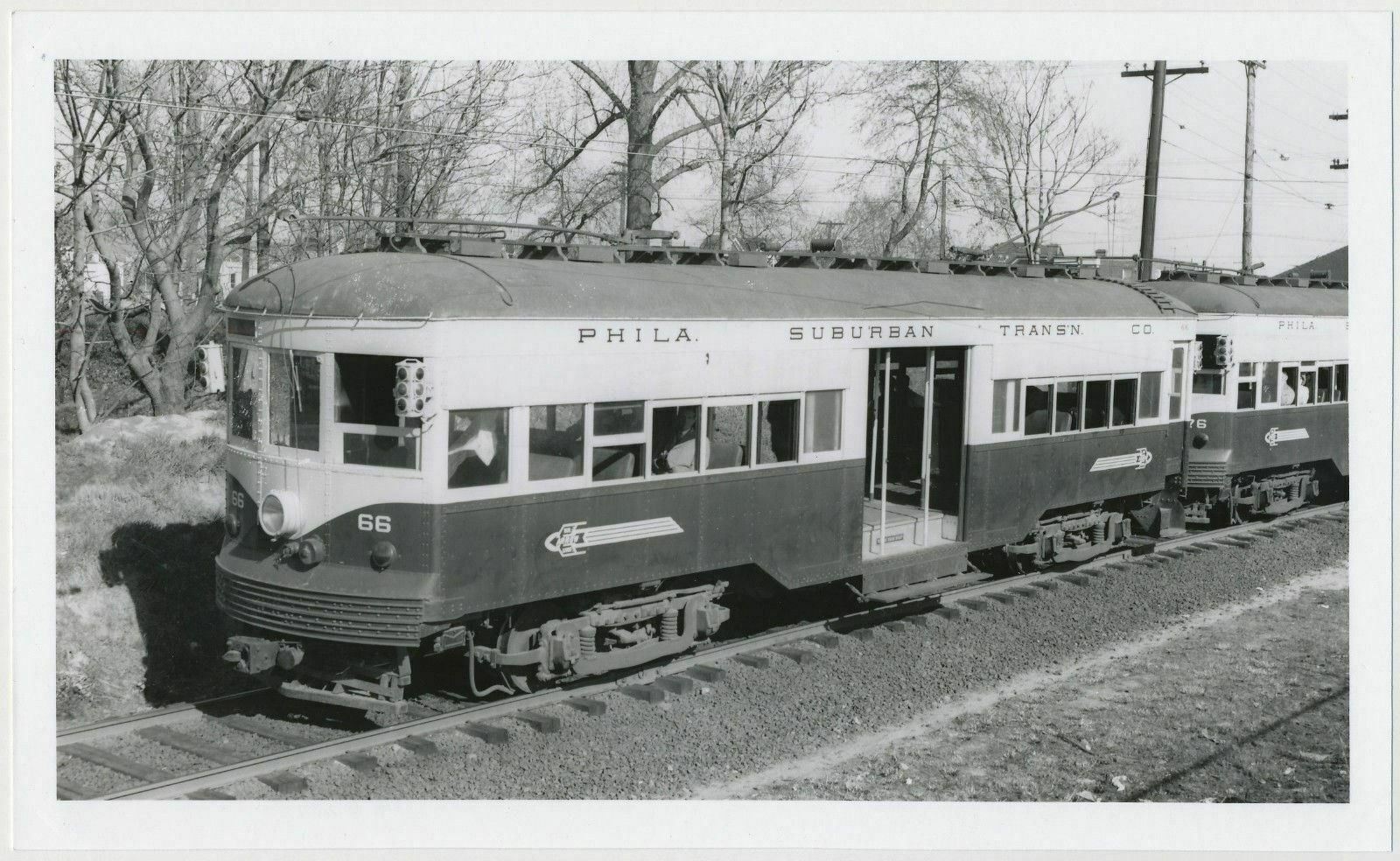 Philadelphia Suburban Transit Company Trolley No. 66  1960