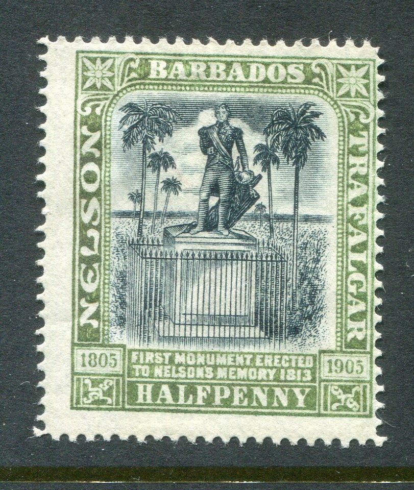 Barbados #103 Nelson Statue 1/2 P. [Mint Hinged]
