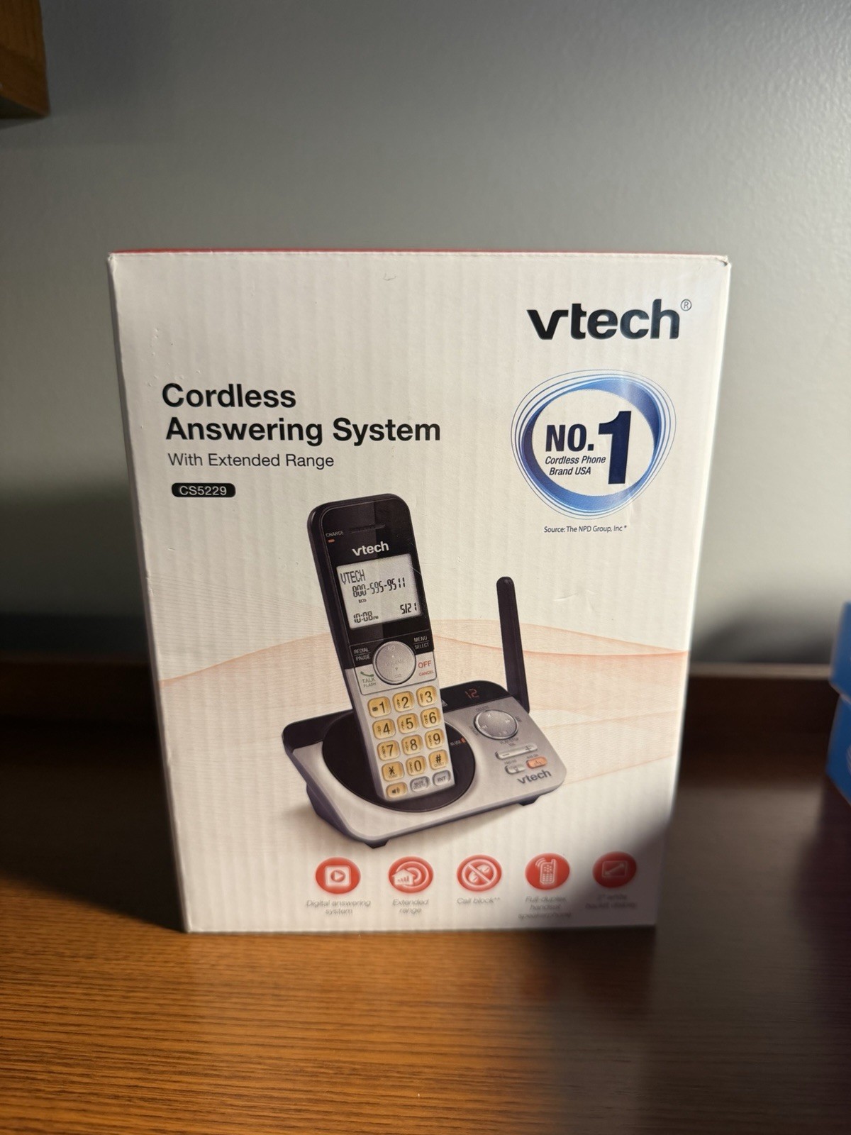 VTECH CS5229 Cordless Answering System With 1 Handset & Extended Range Brand New