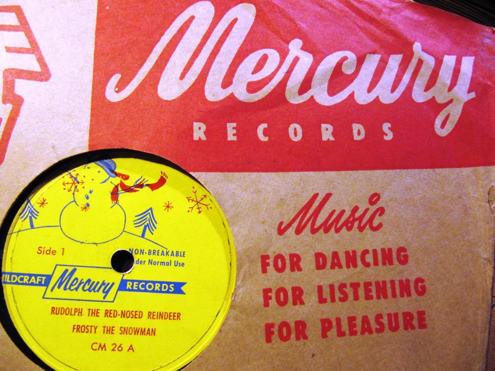 RUDOLPH the Red-Nosed REINDEER Frosty Snowman CHILDREN's CHRISTMAS Mercury