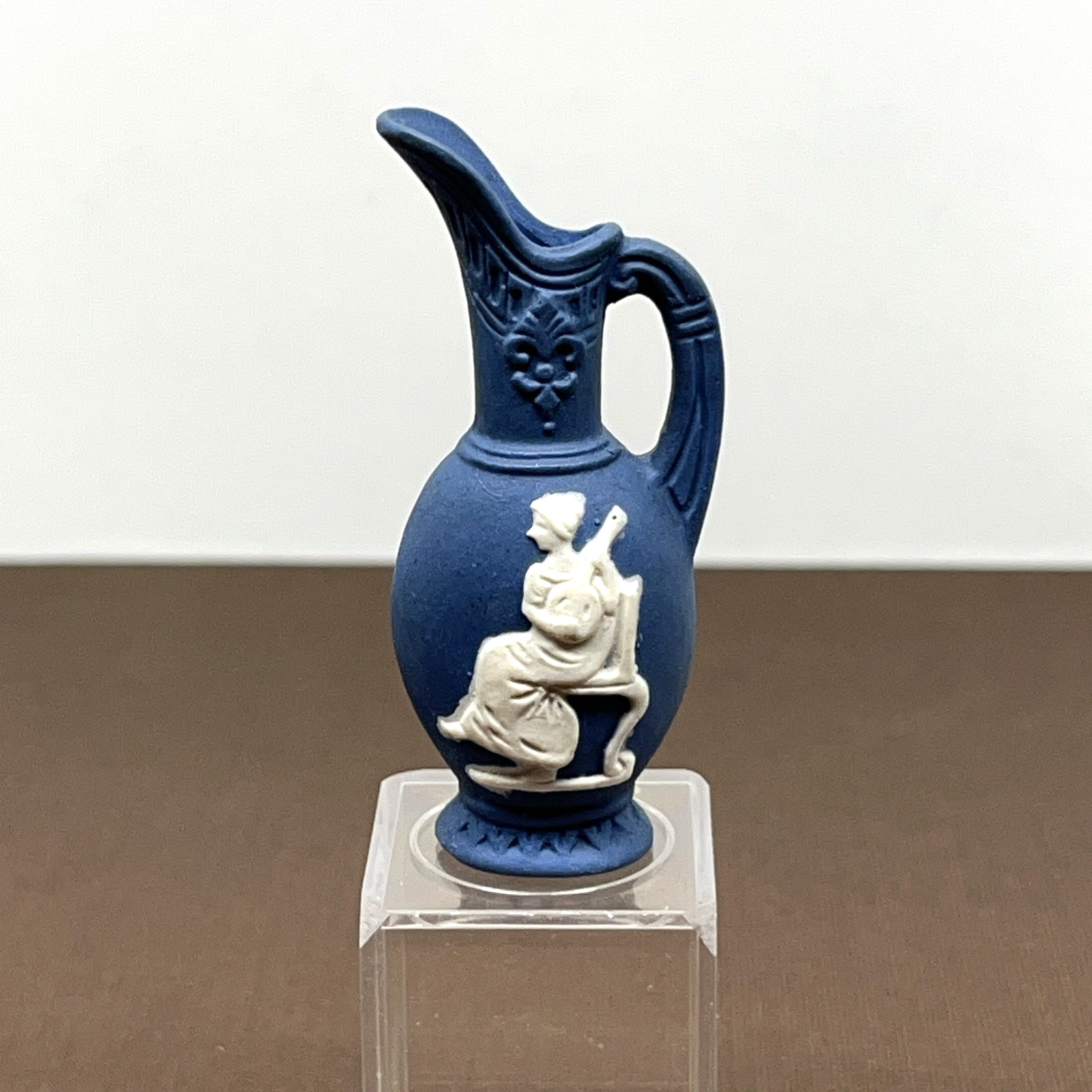 Miniature Dollhouse Blue White Japan Wedgewood Jasperware Vase 1:12