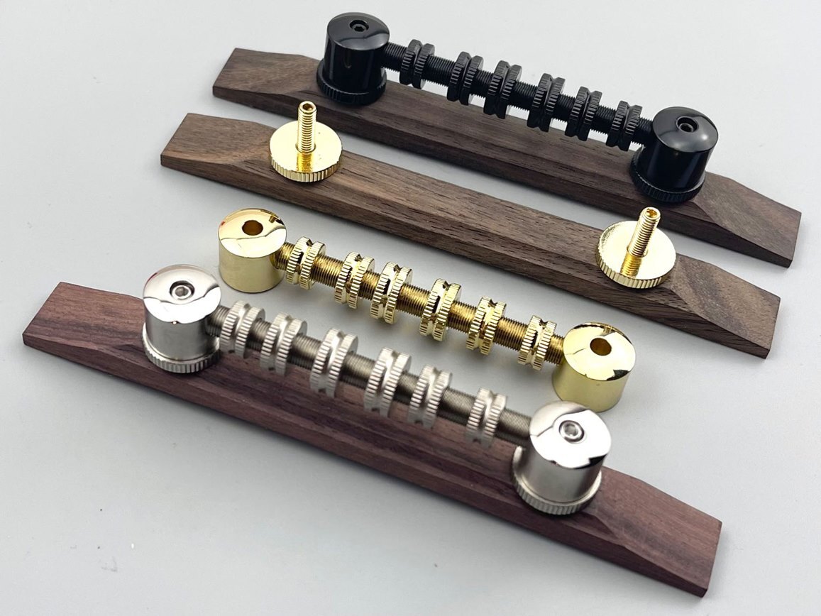 Stainless Steel Guitar Space Control Roller JAZZ Bridge Rosewood Fit Gret-ch