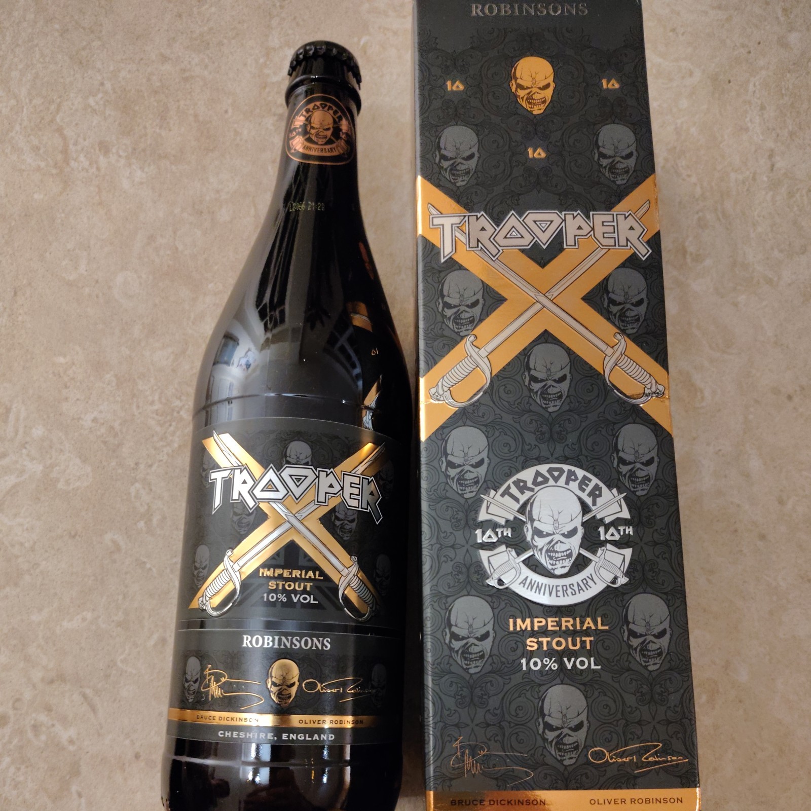 BOXED 660ml BOTTLE IRON MAIDEN TROOPER X 10TH ANNIVERSARY IMPERIAL STOUT EMPTY 4