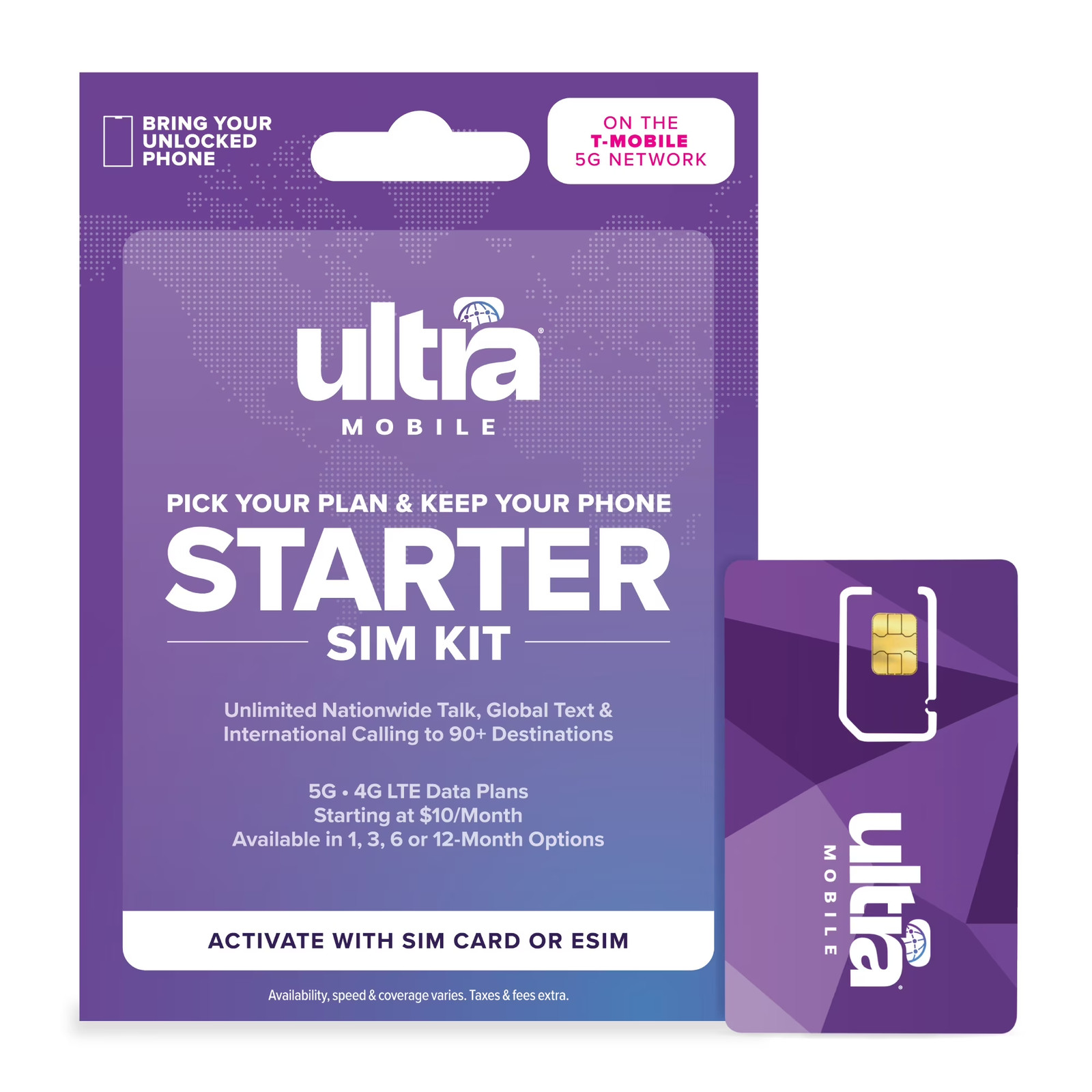 Ultra Mobile Sarter Micro/Regular SIM card for Unlocked Phones