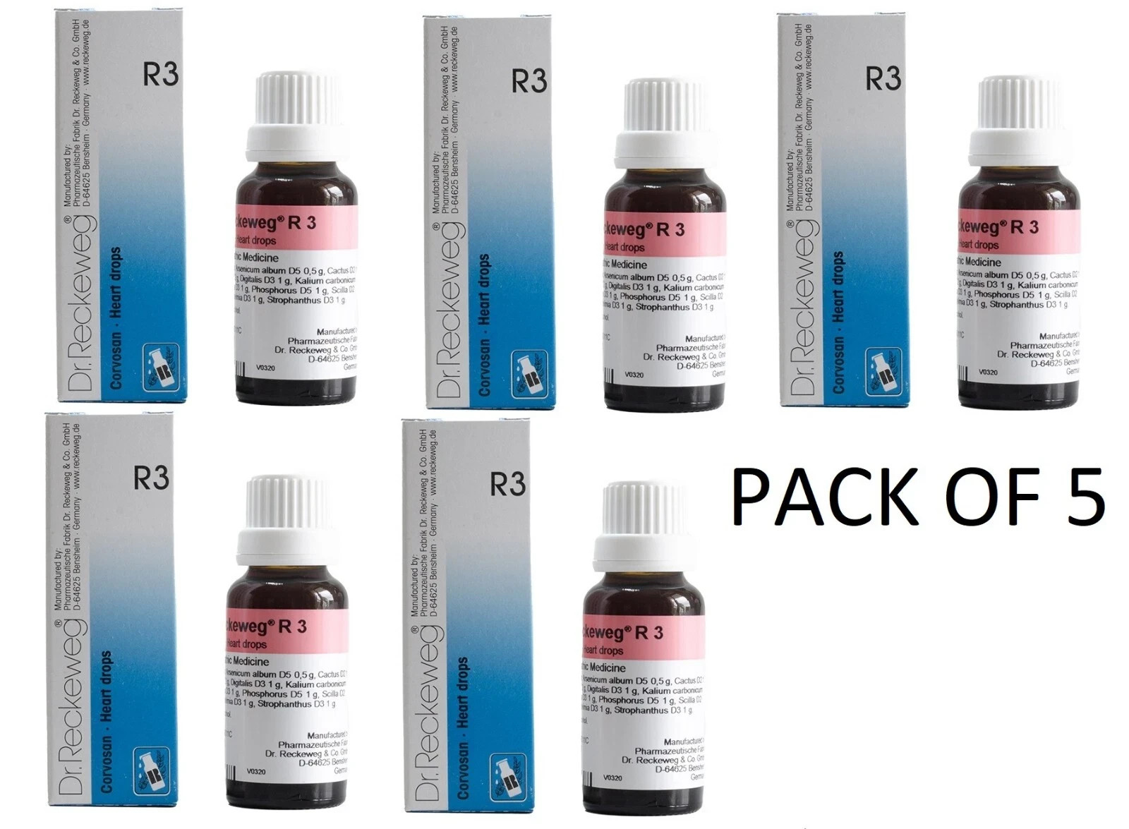 Dr Reckeweg R3 Drops 22ml Pack of 5 Expairy - 3/2027 Homeopathic Drop