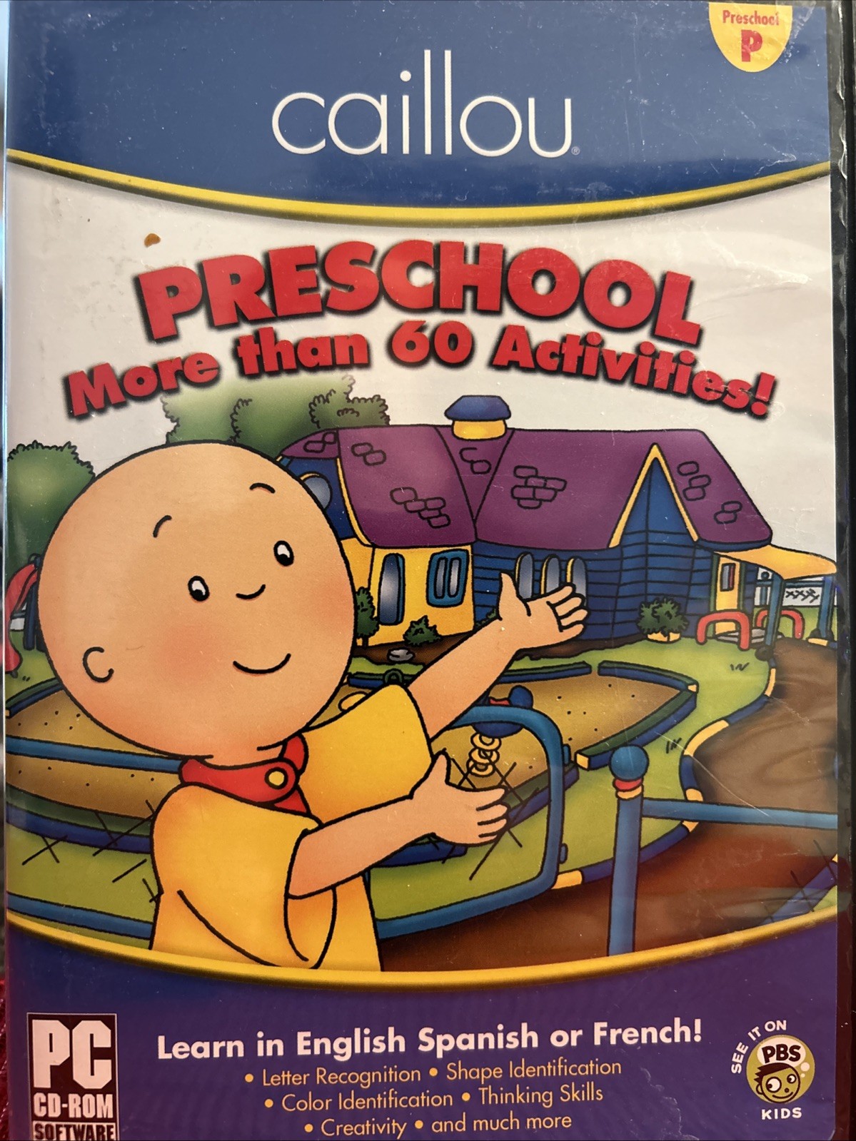 Caillou PC CD-ROM Video Game 60+ Preschool Activities PBS Kids Educational