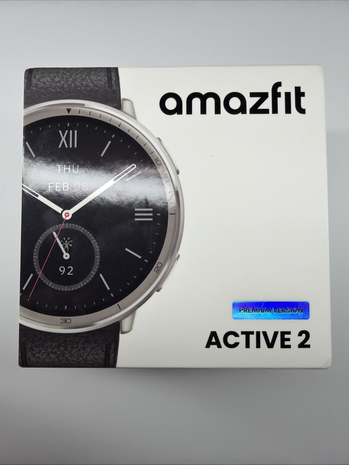 Amazfit Active 2 44mm Fitness Smart Watch with Leather Band New In Box