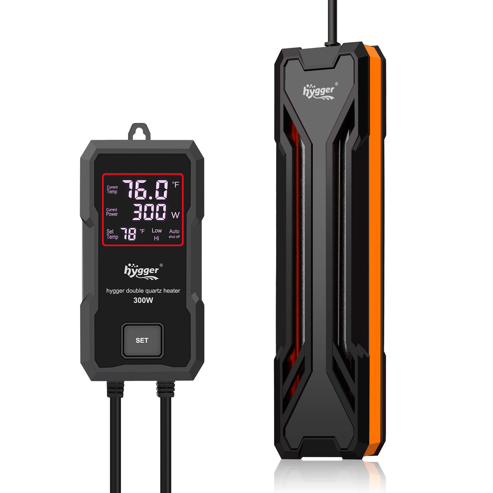 hygger 300W/500W/800W/1000W Submersible Aquarium Heater Freshwater Saltwater