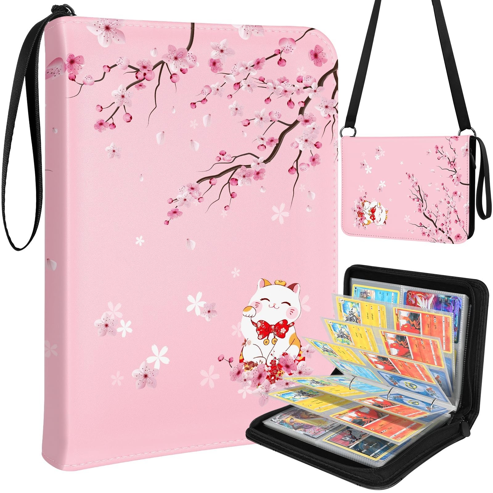 for Card Binder with 440 Pockets 4 Pocket - Trading Card Collection Album Fol...