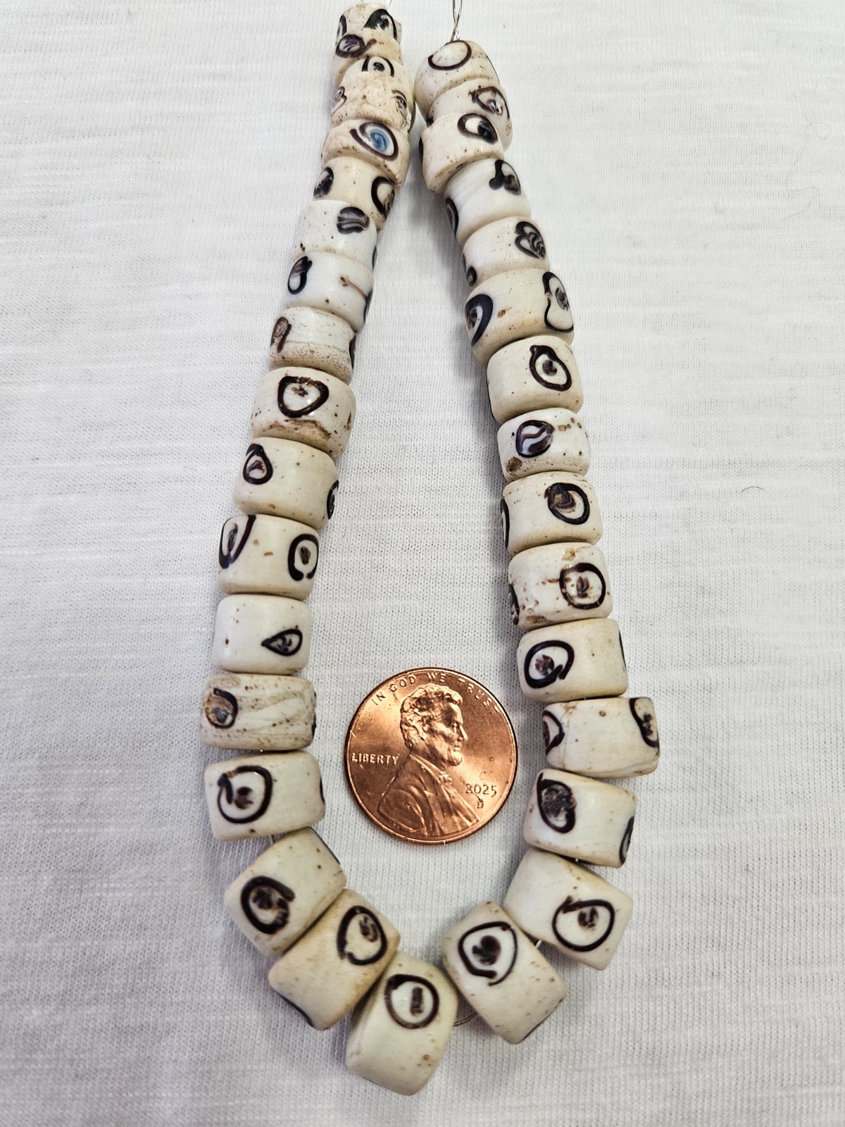 Antique Venetian Murano Eye Beads – African Trade “Healing” Beads – 13" Strand