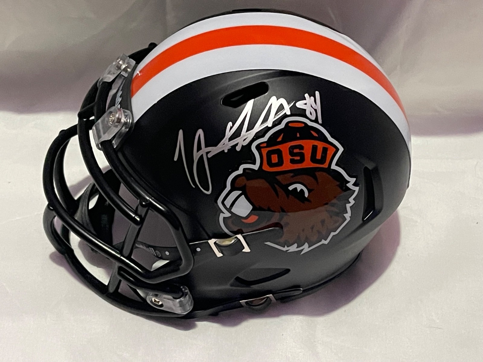 Oregon State Beavers TJ HOUSHMANDZADEH Signed Mini Helmet