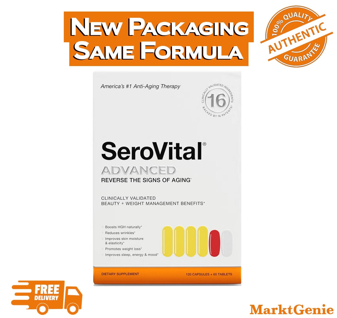 SeroVital Advanced Dietary Supplement 120 Capsules + 60 Tablets