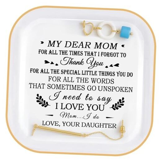 Birthday Gifts for Mom from Daughter Jewelry Dish - Thank You! for all the 