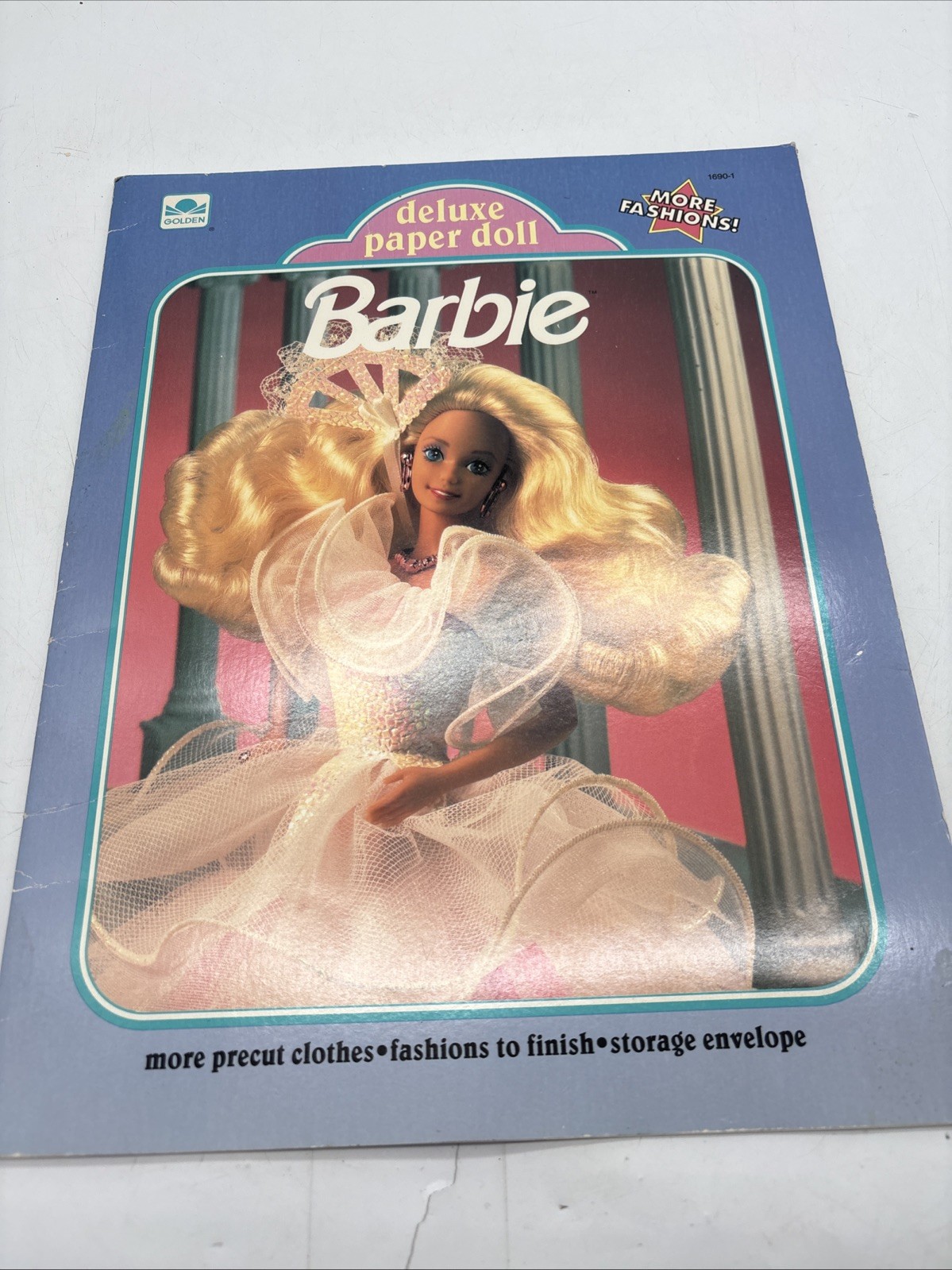 Golden Barbie Deluxe Paper Doll 1991 UNCUT