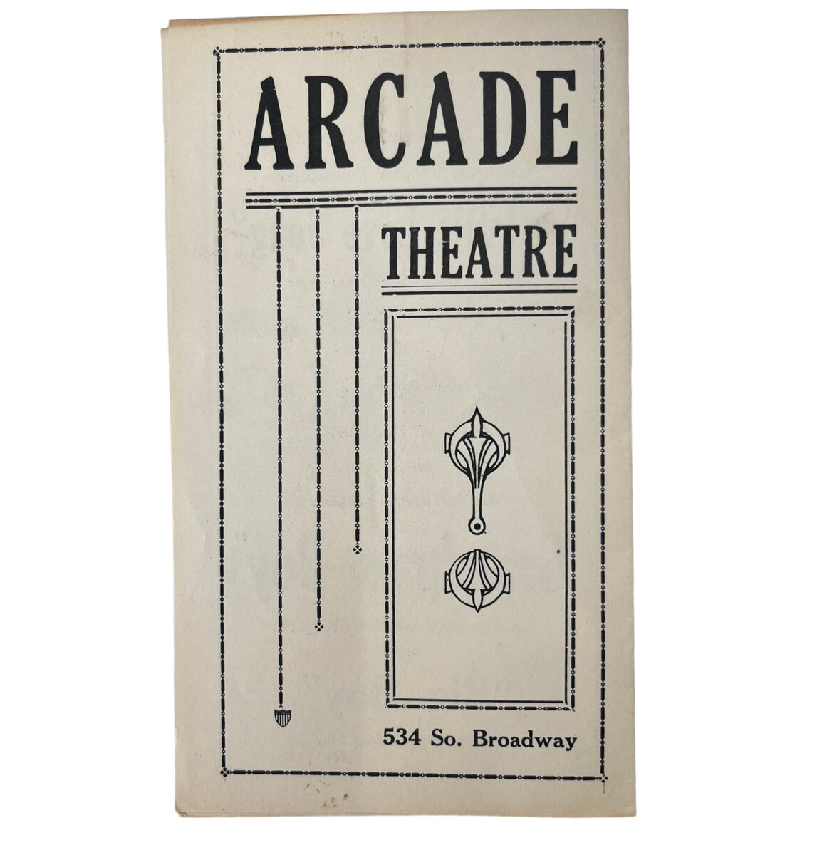  1927 Arcade Theatre Program Pantages Los Angeles Opening Show Red Kimono